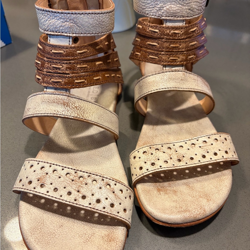 Bed Stu White and Brown Artemis Sandals - Picture 5 of 8